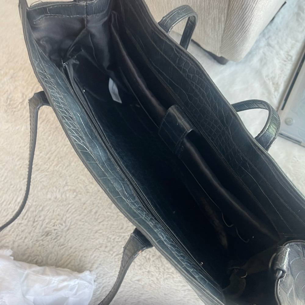 Béis 'The Work Tote' In black croc - Picture 4 of 6